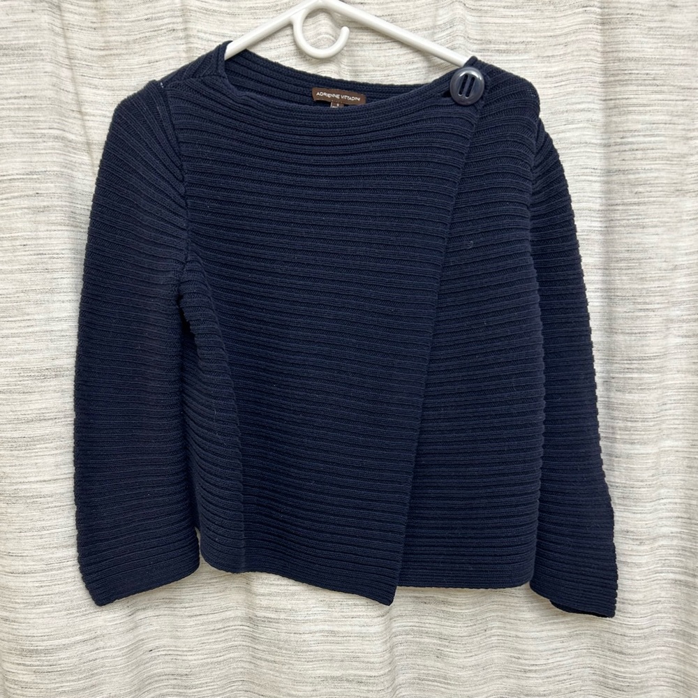 Adrienne Vittatini Navy Blue Sweater size SMALL